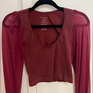 Long sleeve sheer top